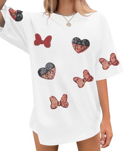 Camisas del Reino Mágico para Mujer, Top de Lentejuelas, Camiseta Gráfica de Castillo Colorido, Camiseta Divertida y Linda para Vacaciones Festivas