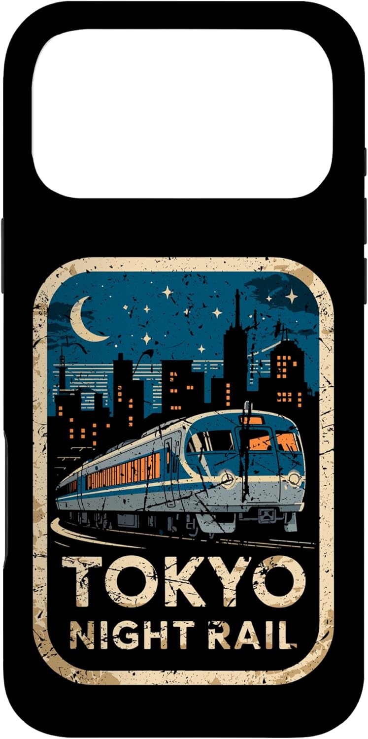 東京 夜行レール 日本 ビンテージ 都市列車 アニメ お土産 スマホケース iPhone 15 用