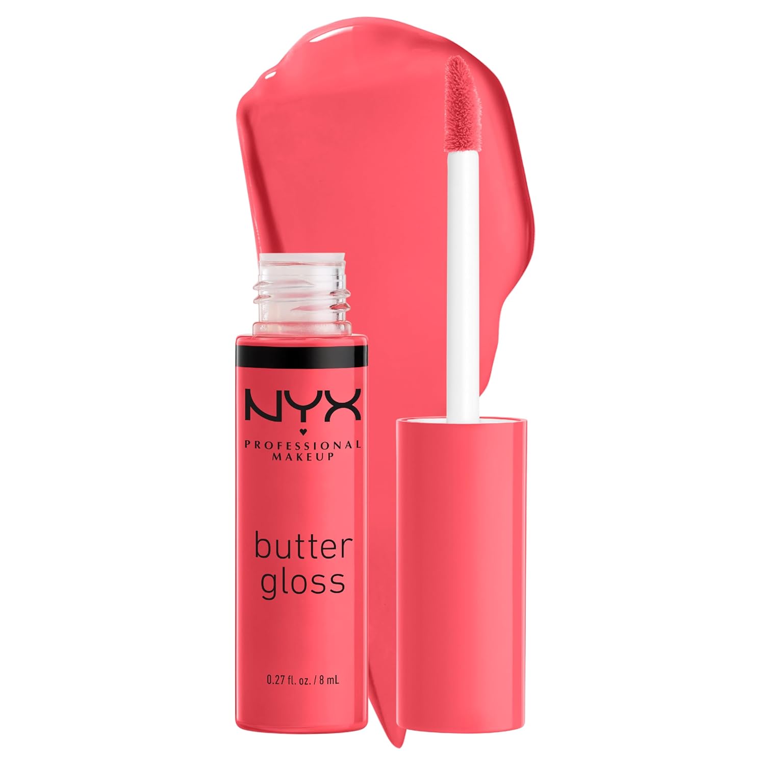 NYX MAQUILLAJE PROFESIONAL Brillo de mantequilla, brillo de labios no pegajoso - Tiramisu (Brown)
