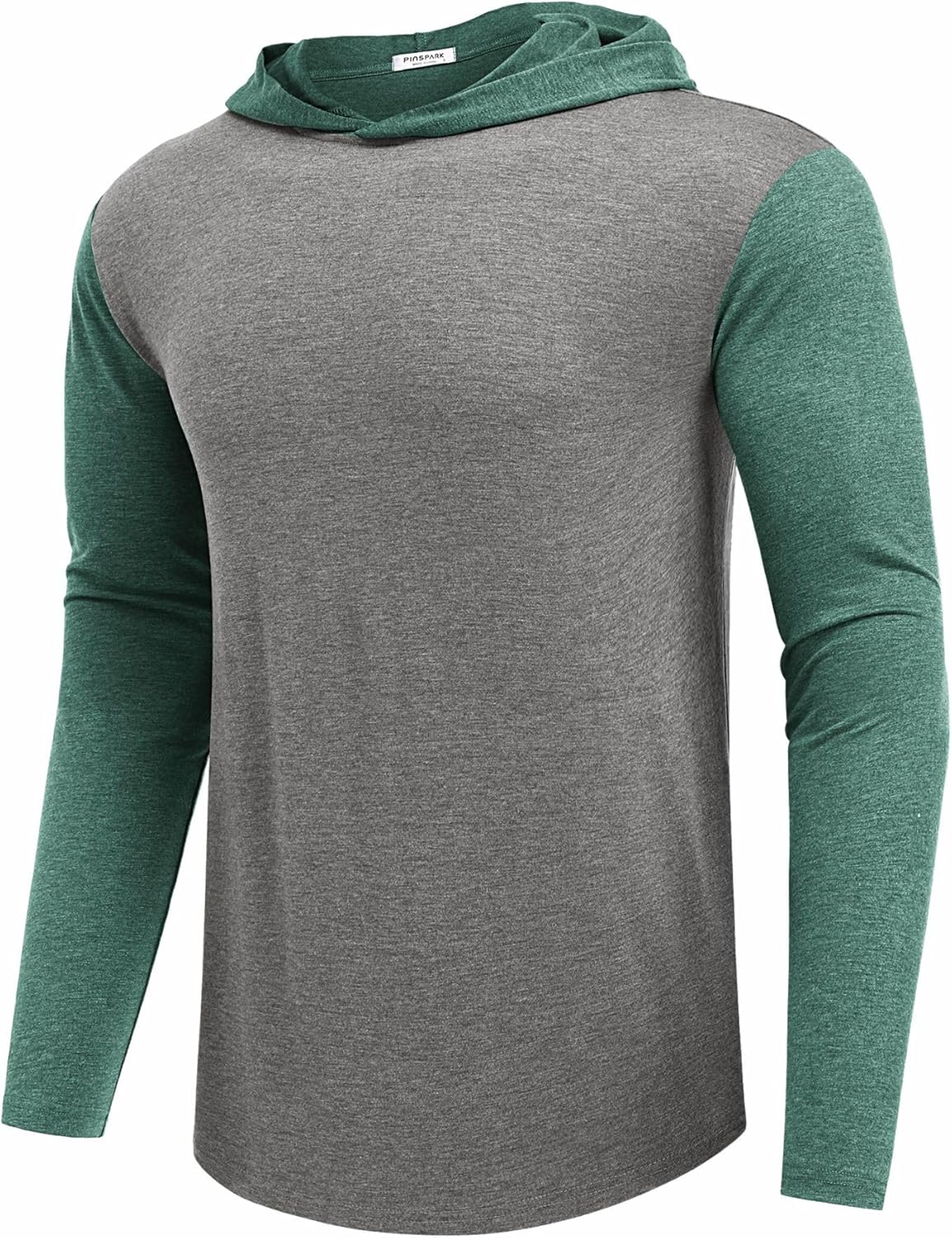 PINSPARK Sudaderas ligeras con capucha tipo pullover para hombres, manga larga, sudadera con capucha para golf, gimnasio, entrenamiento, sudadera atlética