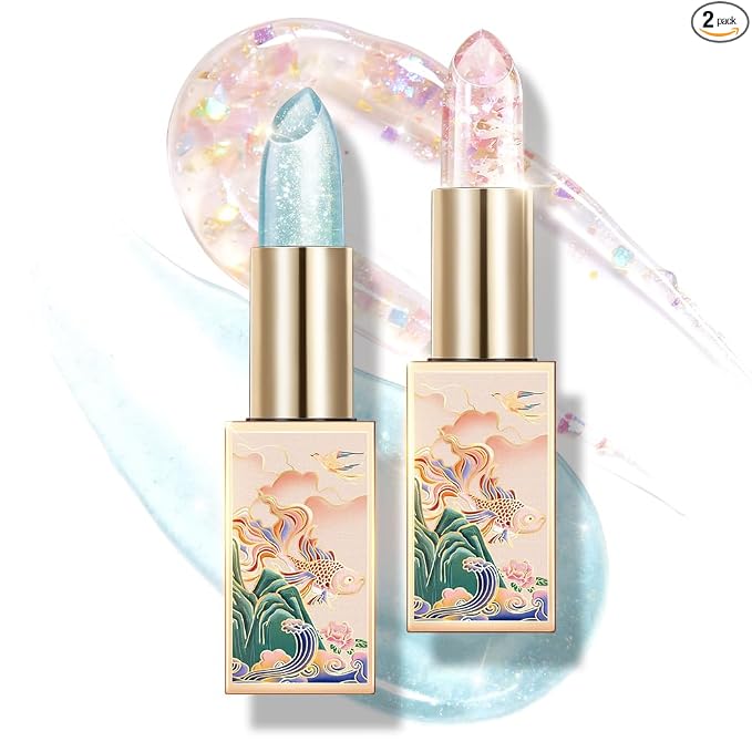 CATKIN Bálsamo labial tintado con purpurina para labios ultra hidratante, humectante labial, cuidado de labios con vitamina E nutritivo para labios agrietados y secos, 0.12 onzas, C15 Destiny, rojo