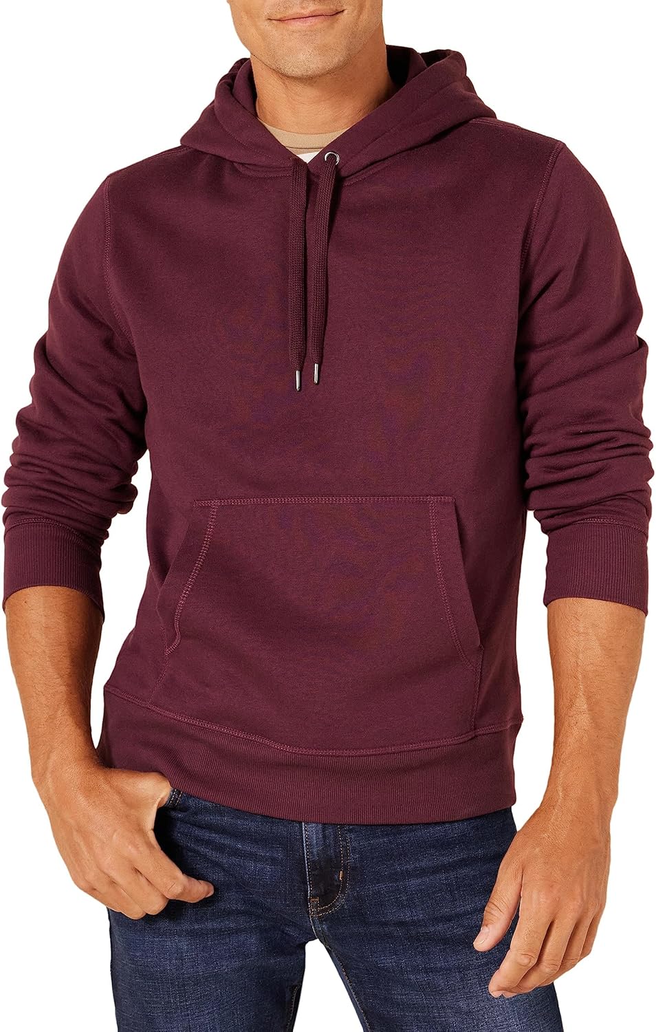 Essentials Sudadera de vellón con capucha para hombre (disponible en tallas para hombres grandes y altos)