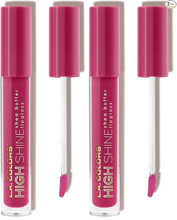 Manteca de Karité Lip Gloss de lato brillo L.A. Colors, de 0,14 onza, Transparente