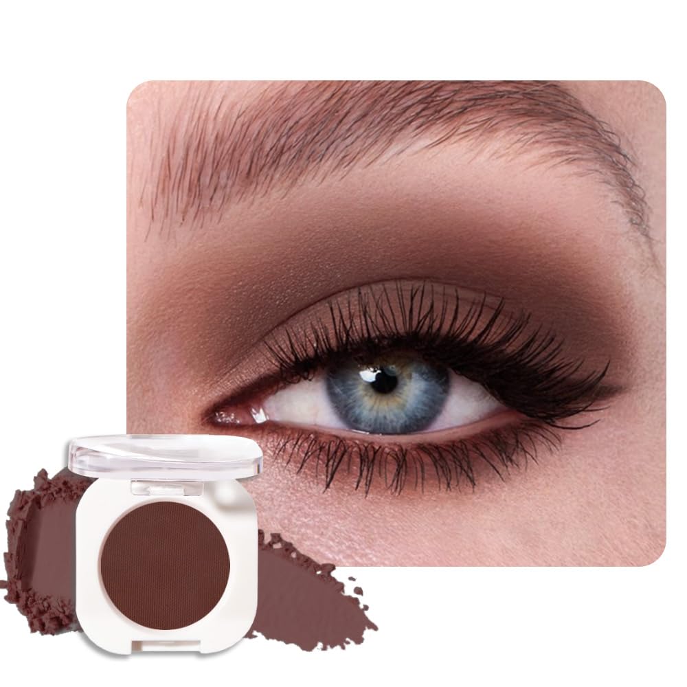 Sombra de Ojos Soltera con Destello de Champán, Sombra de Ojos Mini Liviana y Mezclable para Mujeres Mayores, Paleta de Maquillaje de Sombra de Ojos Monocromática Pigmentada Impermeable