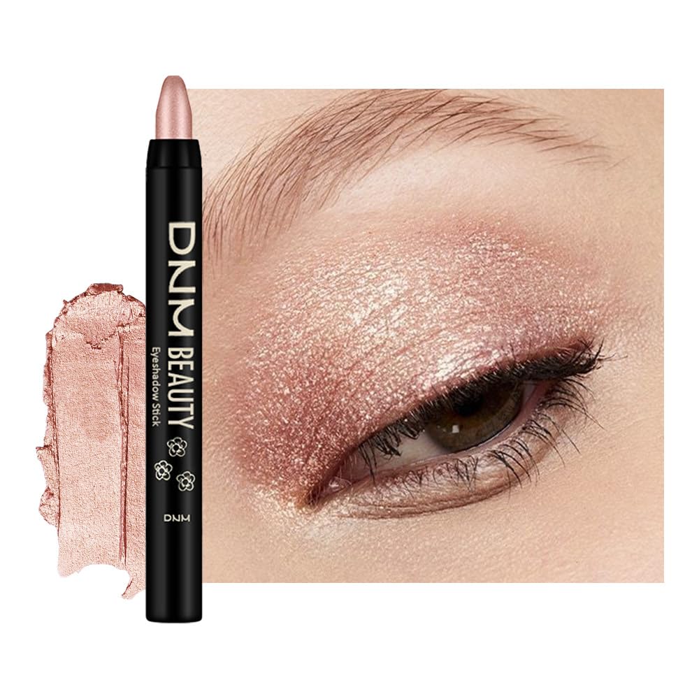 Juego de 8 piezas de barras iluminadoras de sombra de ojos en crema, champán perla gris topo bronce cacao piedra masilla amatista ahumada con brillo mate, lápiz delineador de ojos, barra aplicadora
