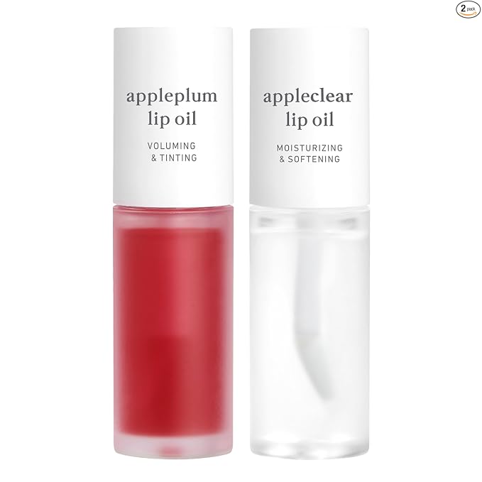 NOONI - Aceite coreano para labios, de larga duración, hidratante, revitalizante para labios secos, impermeable, relleno de calcetines para niñas adolescentes, 0.12 fl.oz, Appleplum