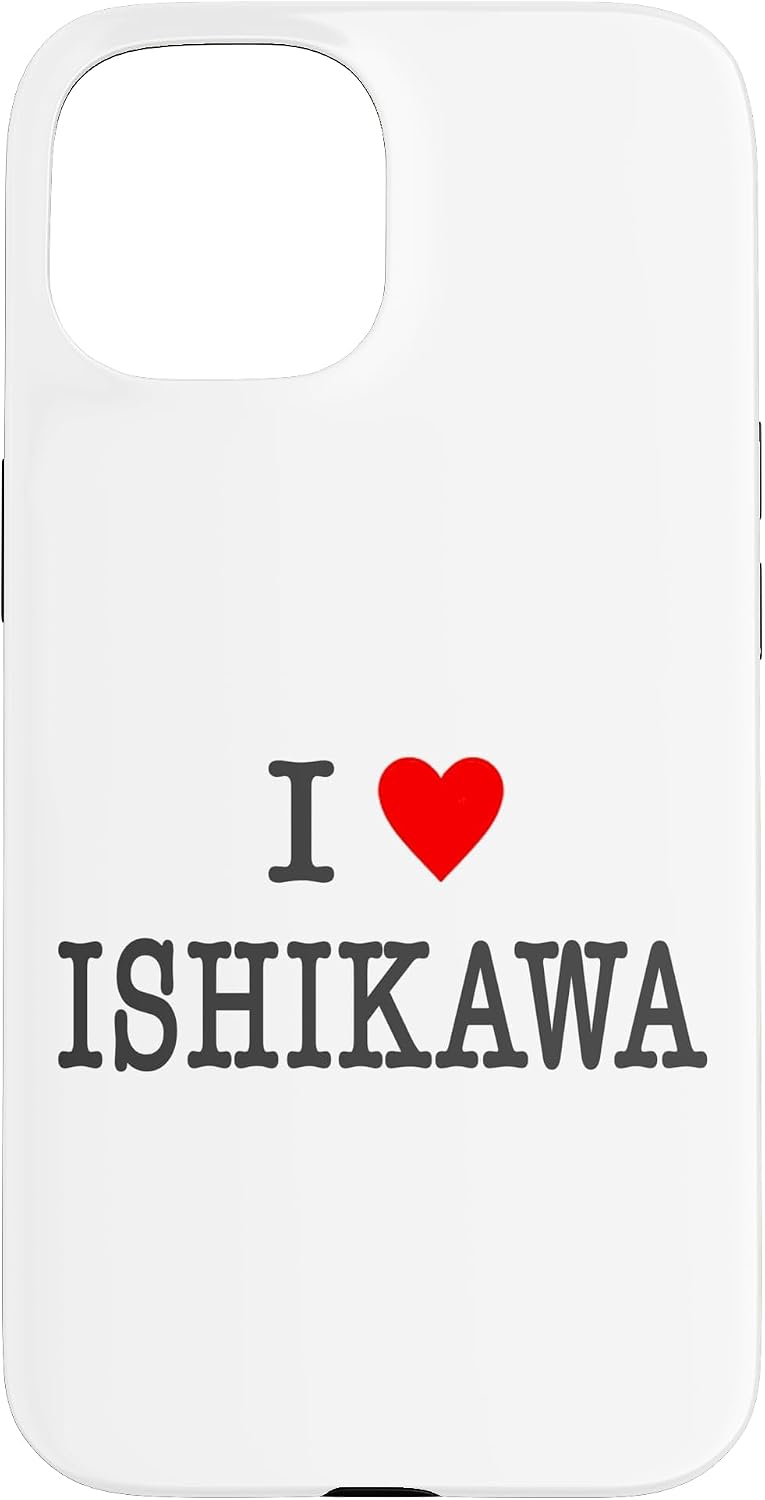 アイラブ・ISHIKAWA 石川（I Love ハート）【47都道府県】ジモT ティ 地元愛 旅行 グッズ お土産 面白 スマホケース iPhone 7 Plus/8 Plus 用