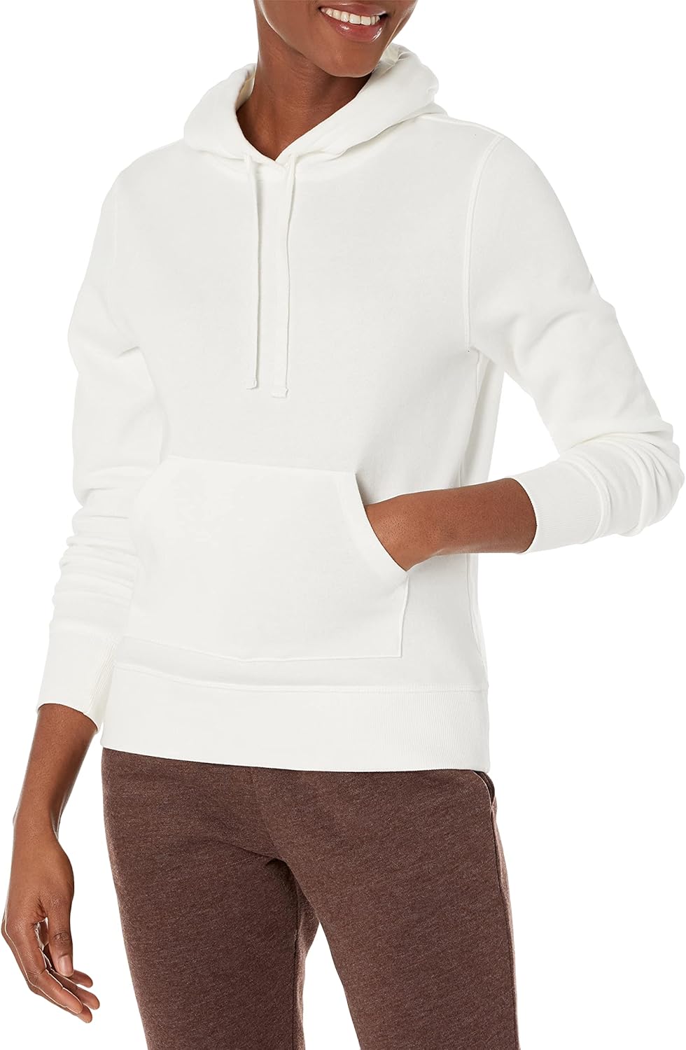 Essentials Sudadera con capucha, de vellón, para mujer