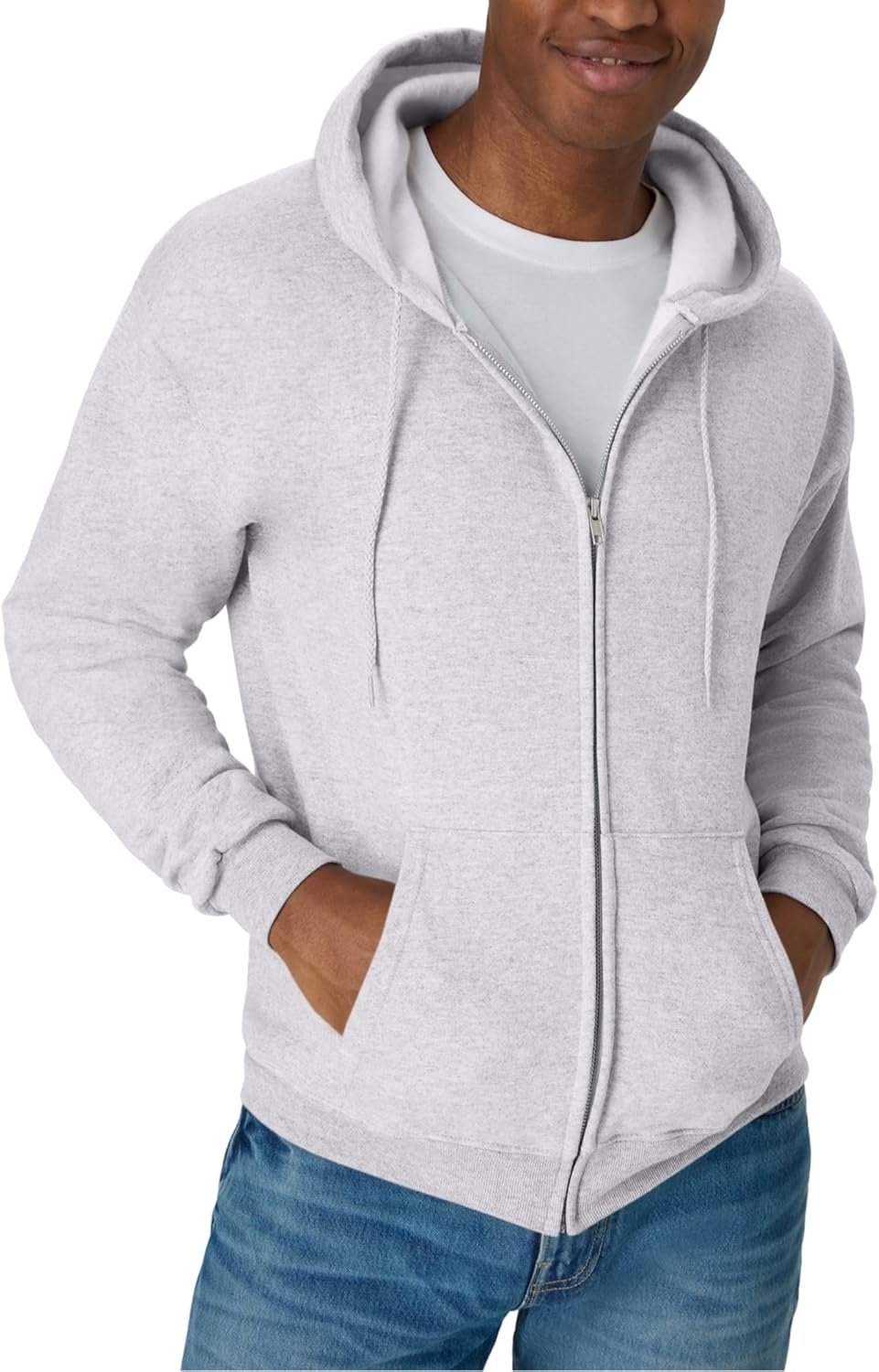 Hanes sudadera con capucha y cremallera completa para hombres, Ecosmart sudadera de polar con capucha y cremallera completa para hombres, sudadera con capucha