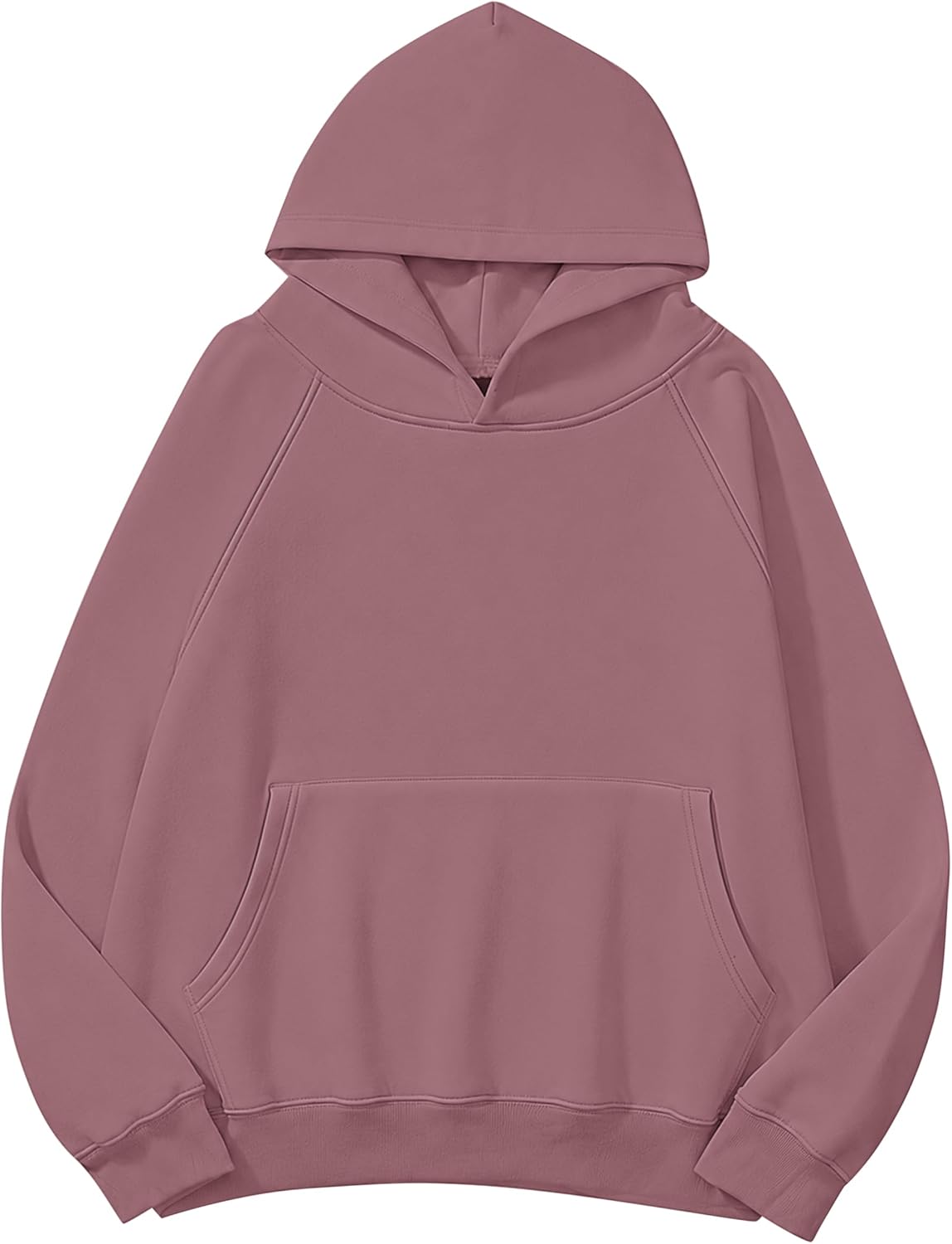 Lauweion - Sudaderas con capucha básicas de forro polar para mujer, con estampado de letras, manga larga, bolsillo canguro, hombros caídos, estilo holgado