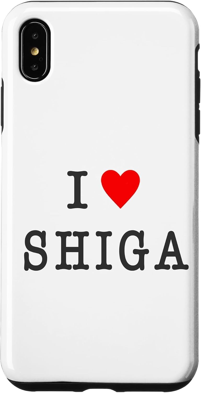 アイラブ・SHIGA 滋賀（I Love ハート）【47都道府県】ジモティ プレゼント お土産 面白 スマホケース iPhone 14 Plus 用