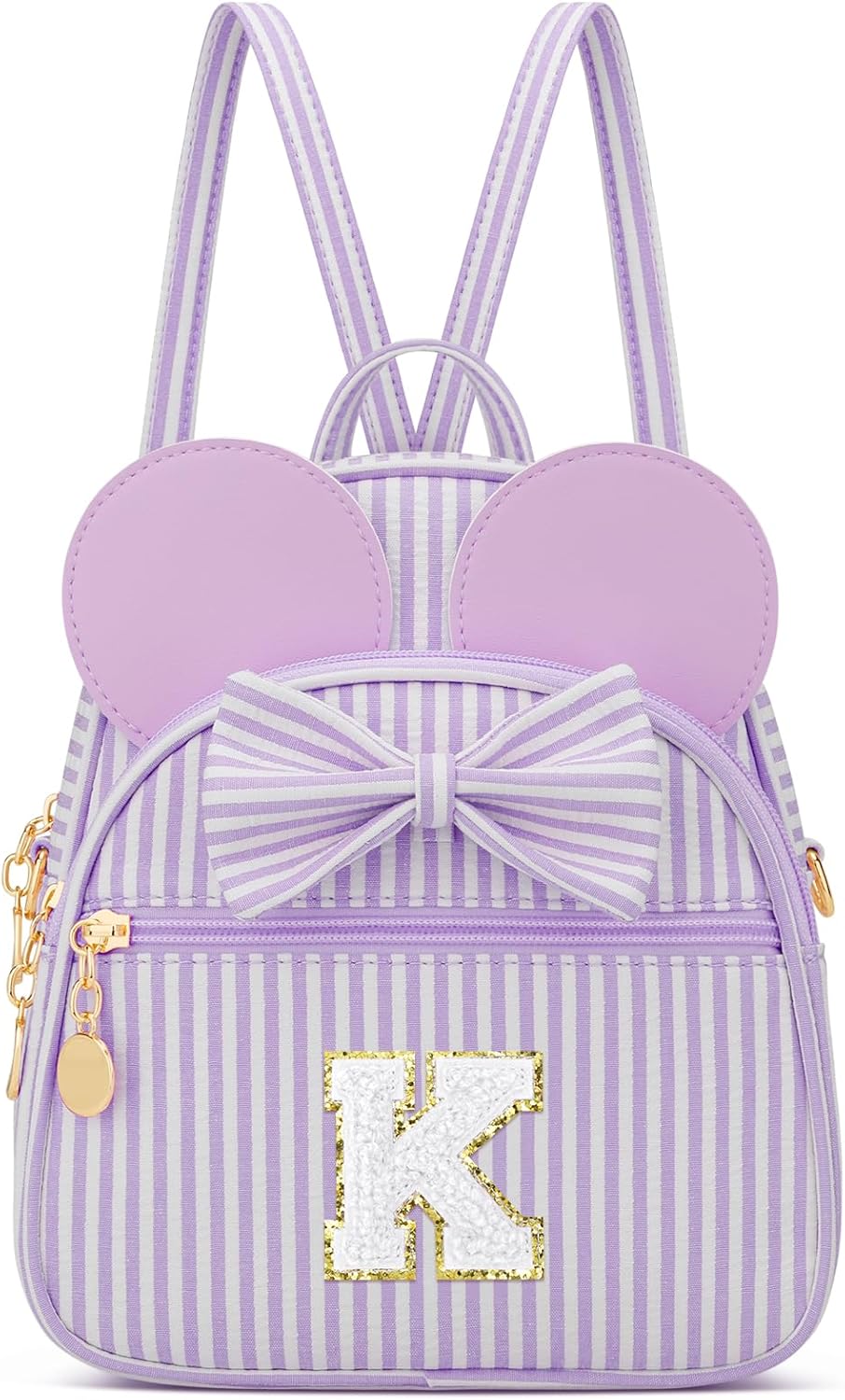 Regalo de cumpleaños personalizado para niñas pequeñas, mochila pequeña con inicial para niñas pequeñas, lindo mini bolso para niños de 3 a 10 años, rosa A