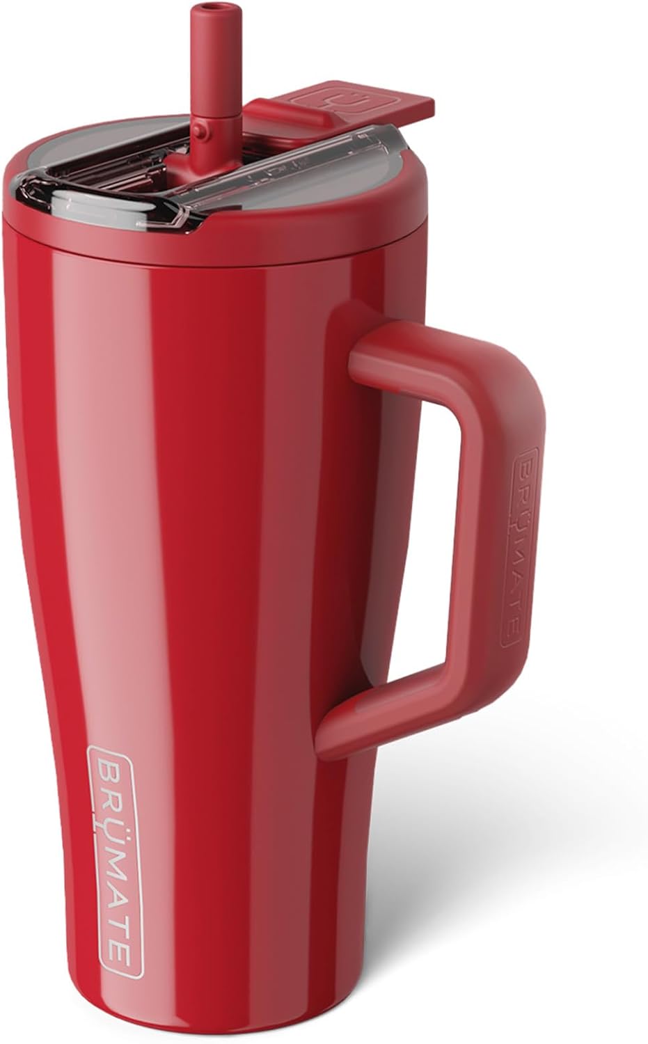 BrüMate Era Flip - Vaso de 40 onzas con tapa con pajilla cubierta 100 % a prueba de fugas, popote higiénico cubierto, botella de agua de acero inoxidable aislada con asa, apto para portavasos, sin BPA (Lilac Dusk)