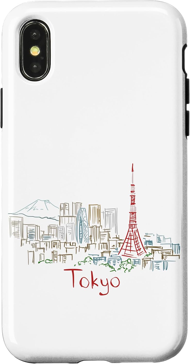 東京 日本 旅行 お土産 パノラマ 都市 ランドマーク ギフト スマホケース iPhone SE (2020) / 7 / 8 用