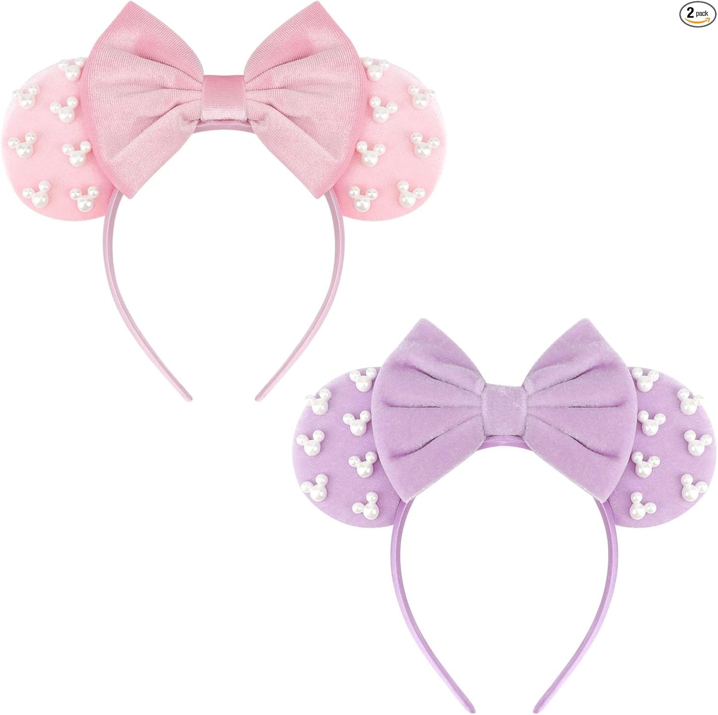 DRESHOW Mouse Ears Bow Headbands Sequins Party Decoration Cosplay Costume for Women