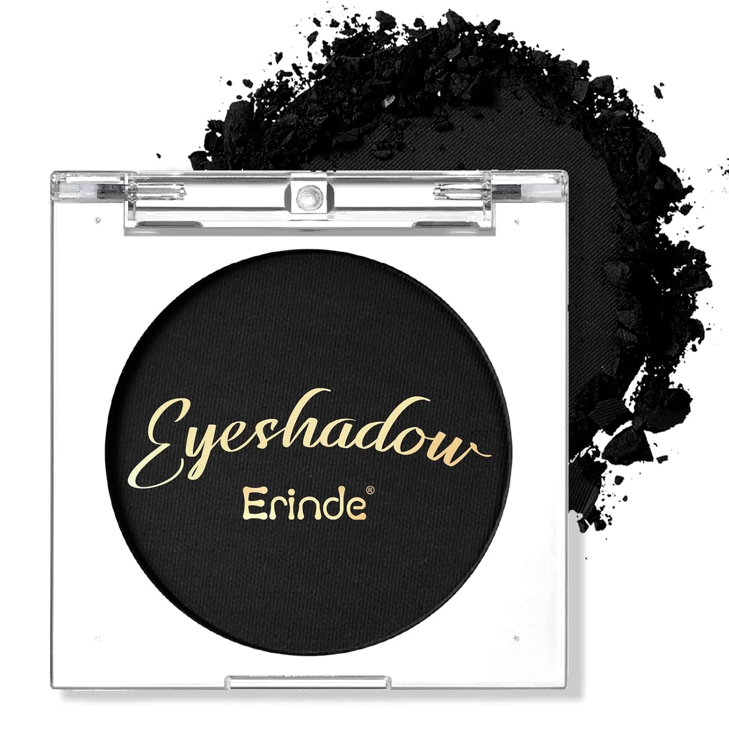 Erinde Paleta de sombra de ojos mate marrón individual, sombra de ojos de terciopelo maquillaje natural compacto en polvo, maquillaje de ojos de larga duración, ultra mezclable, color pigmentado