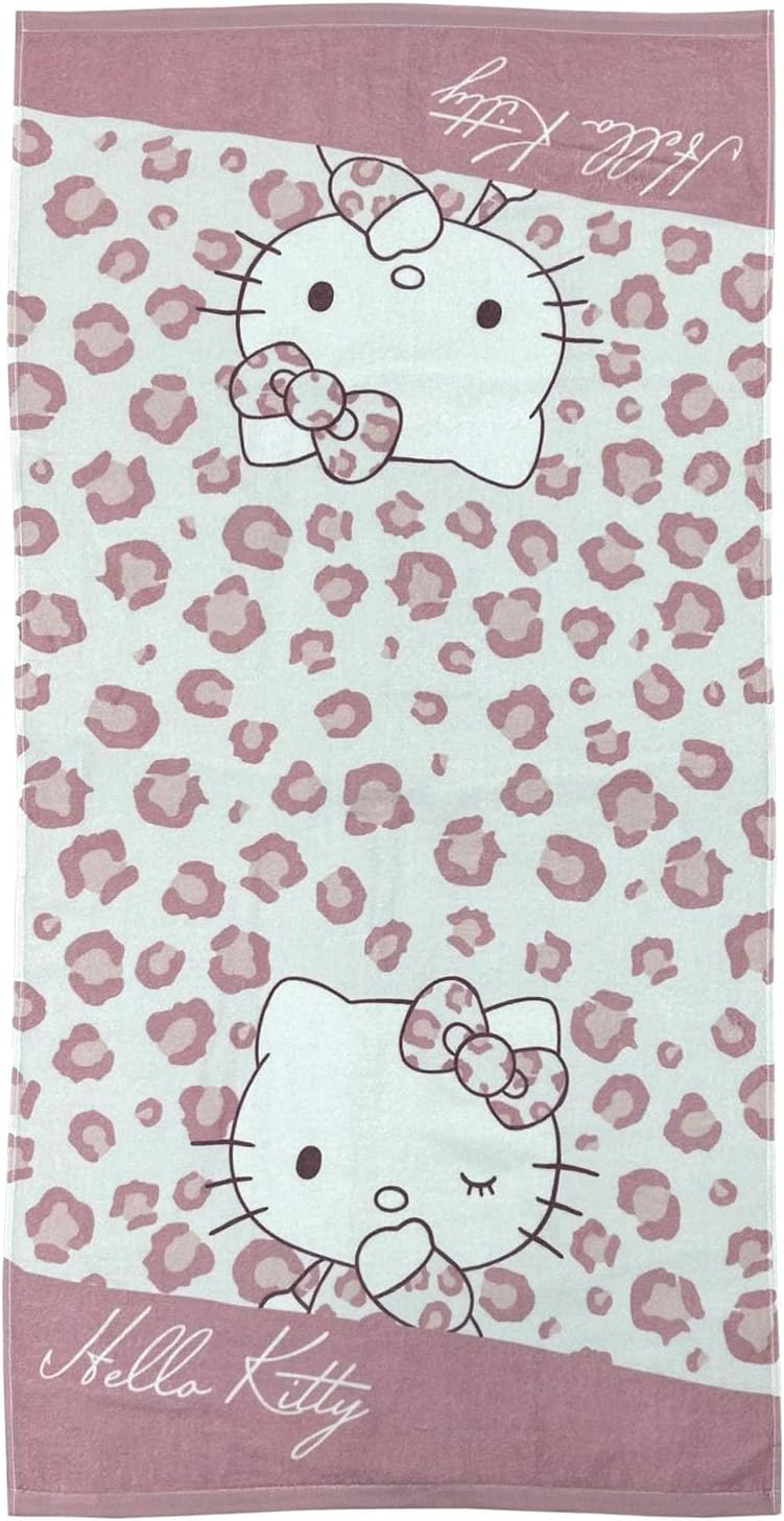 Nomura Towel Sanrio Characters Hello Kitty Face Towel, Set of 2, 13.4 x 29.5 inches (34 x 75 cm), 100% Cotton, Summer Days