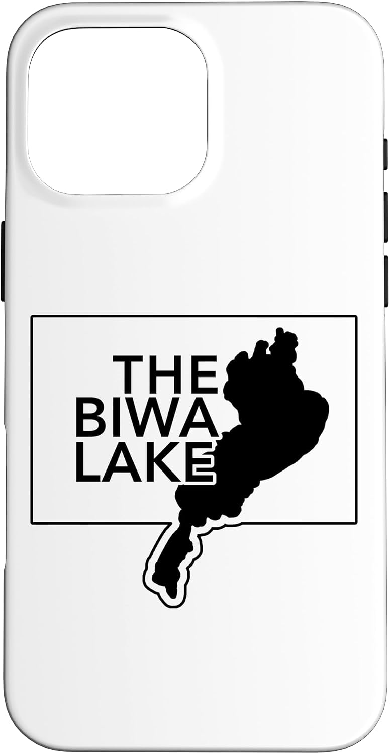 THE BIWA LAKE 琵琶湖 滋賀 地図【47都道府県】ジモTティ JIMO-T 地元愛 お土産 プレゼント 面白 スマホケース iPhone 16 Plus 用