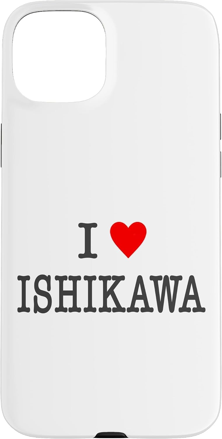 アイラブ・ISHIKAWA 石川（I Love ハート）【47都道府県】ジモT ティ 地元愛 旅行 グッズ お土産 面白 スマホケース iPhone 7 Plus/8 Plus 用