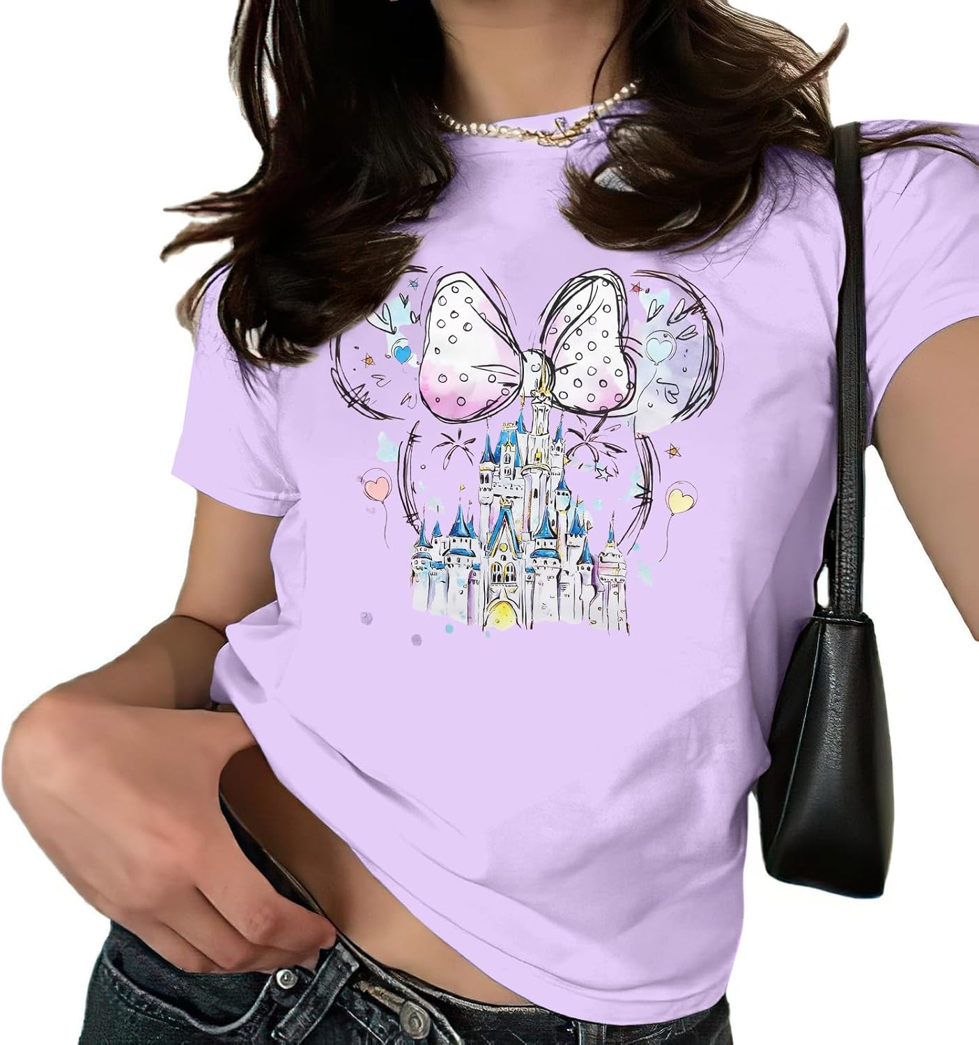 Camisas mágicas para mujer You've Got A Friend in Me Camisa Castillo Hawaiano Camiseta Linda Vacaciones Familiares Tops con Botones