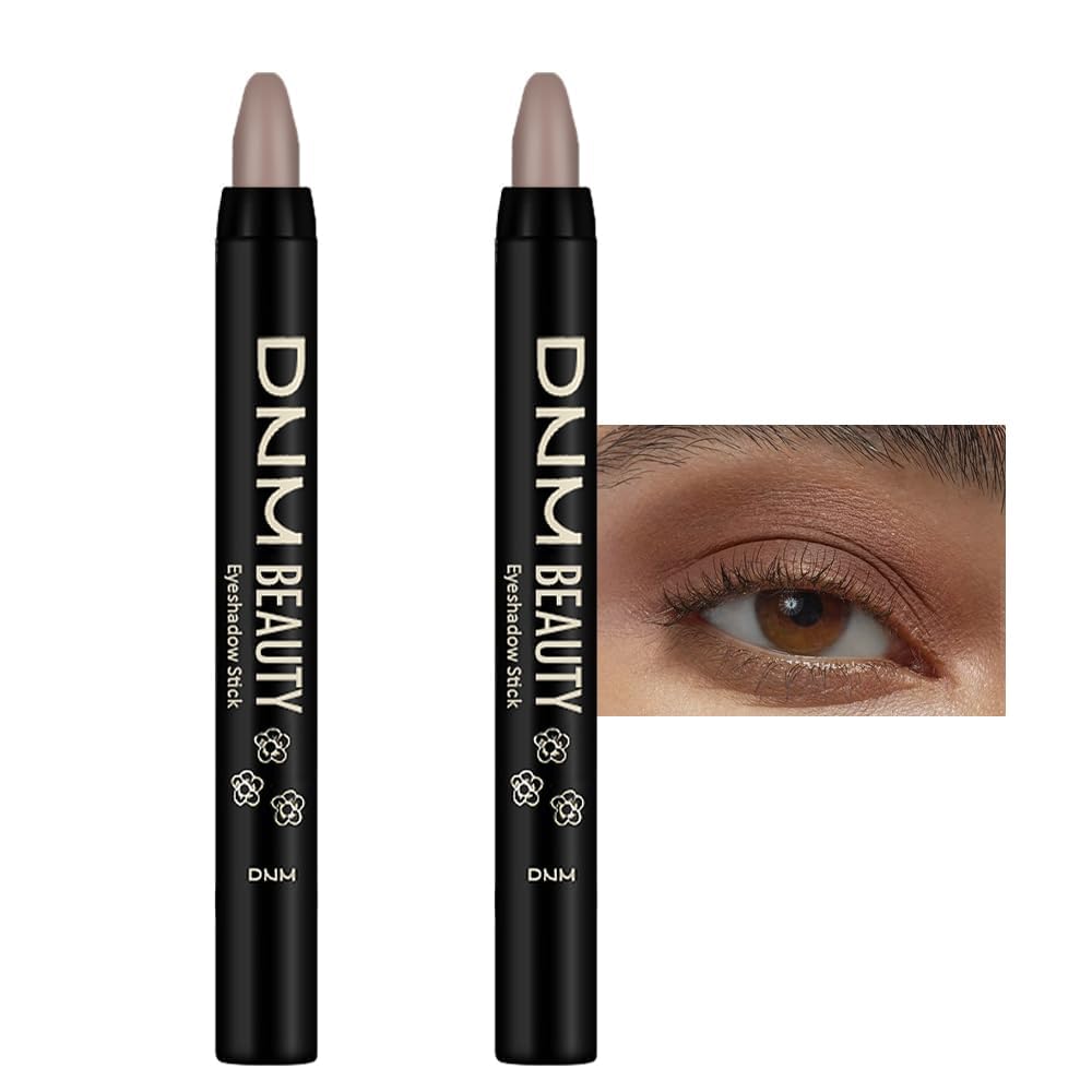 Juego de 8 piezas de barras iluminadoras de sombra de ojos en crema, champán perla gris topo bronce cacao piedra masilla amatista ahumada con brillo mate, lápiz delineador de ojos, barra aplicadora