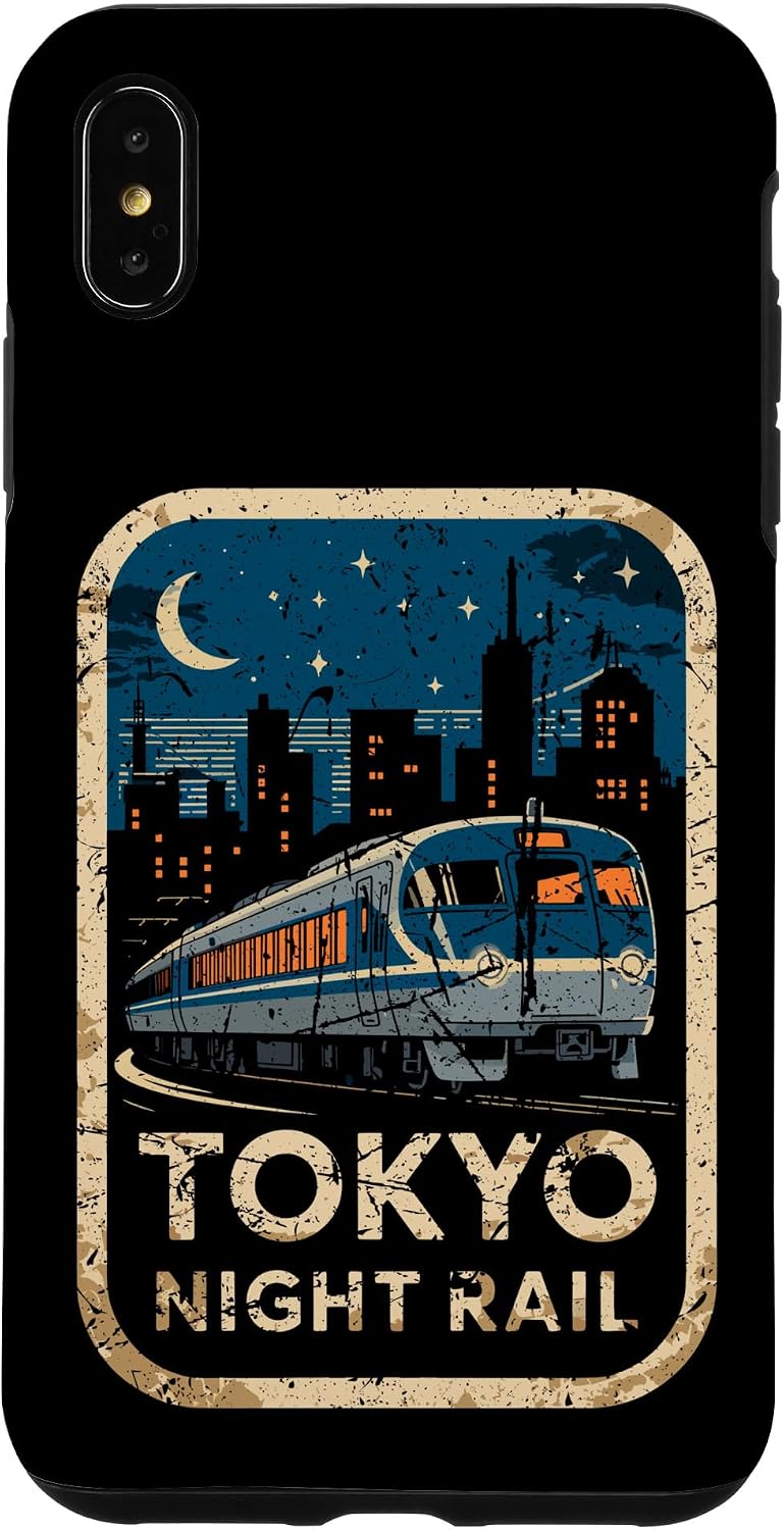 東京 夜行レール 日本 ビンテージ 都市列車 アニメ お土産 スマホケース iPhone 15 用