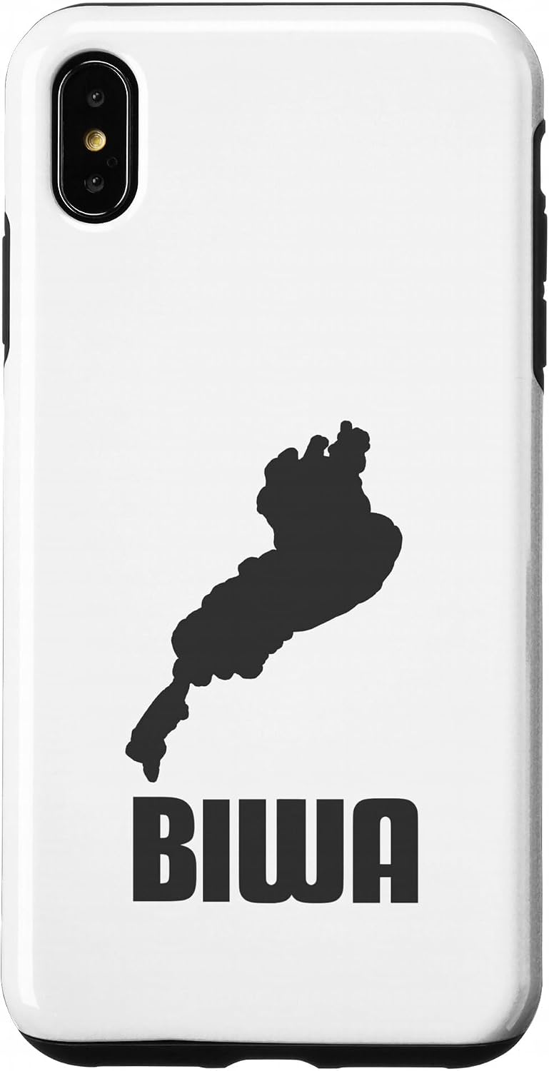 BIWA 琵琶湖 滋賀 地図【47都道府県】ジモティ JIMO-T ブランド パロディ 地元 お土産 プレゼント 面白 スマホケース iPhone 16 用