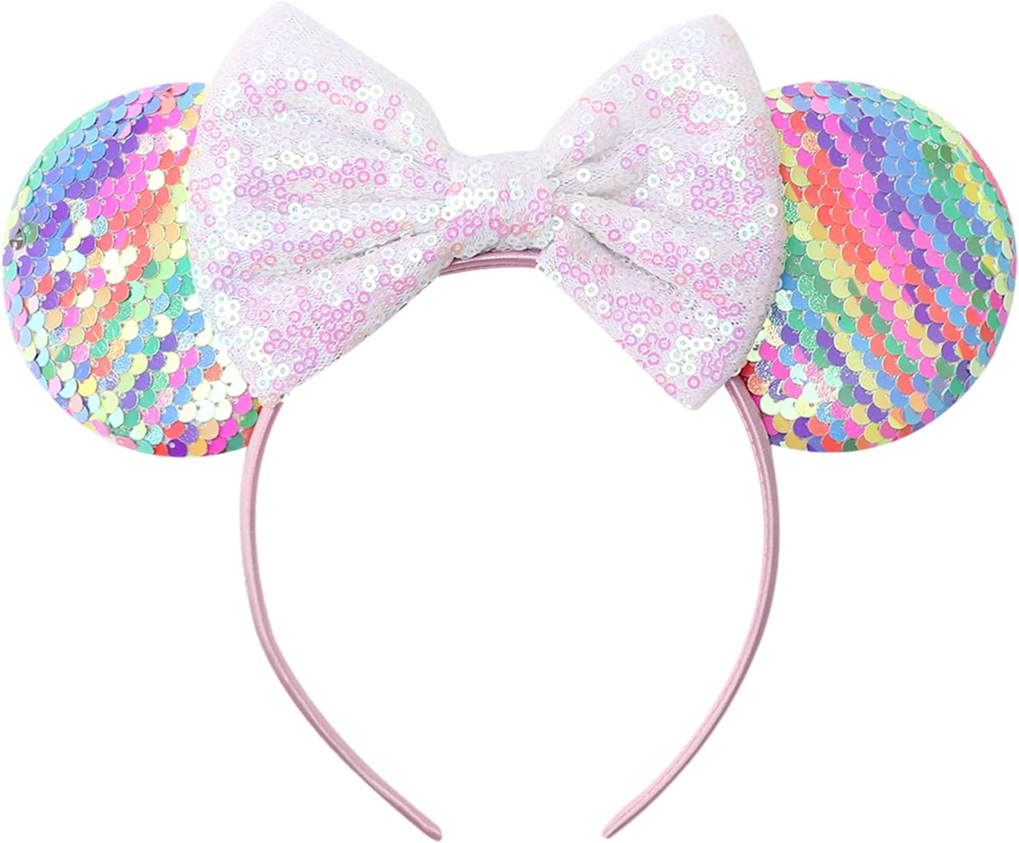 DRESHOW Mouse Ears Bow Sequins Party Decoration Cosplay Costume for Girls and Women