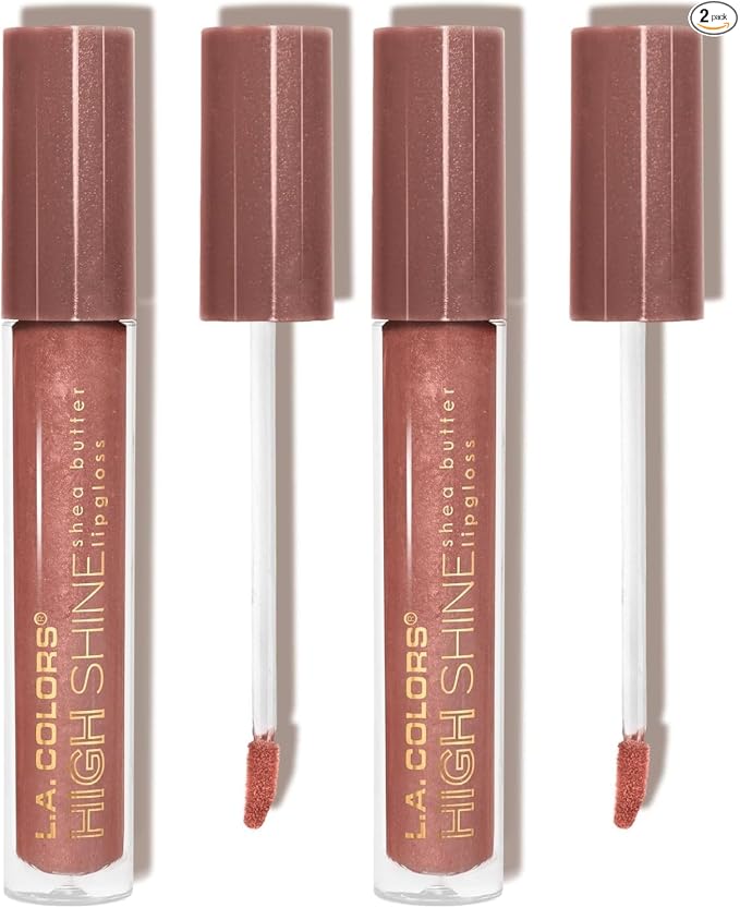 Manteca de Karité Lip Gloss de lato brillo L.A. Colors, de 0,14 onza, Transparente