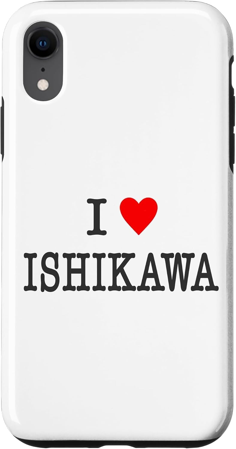 アイラブ・ISHIKAWA 石川（I Love ハート）【47都道府県】ジモT ティ 地元愛 旅行 グッズ お土産 面白 スマホケース iPhone 7 Plus/8 Plus 用
