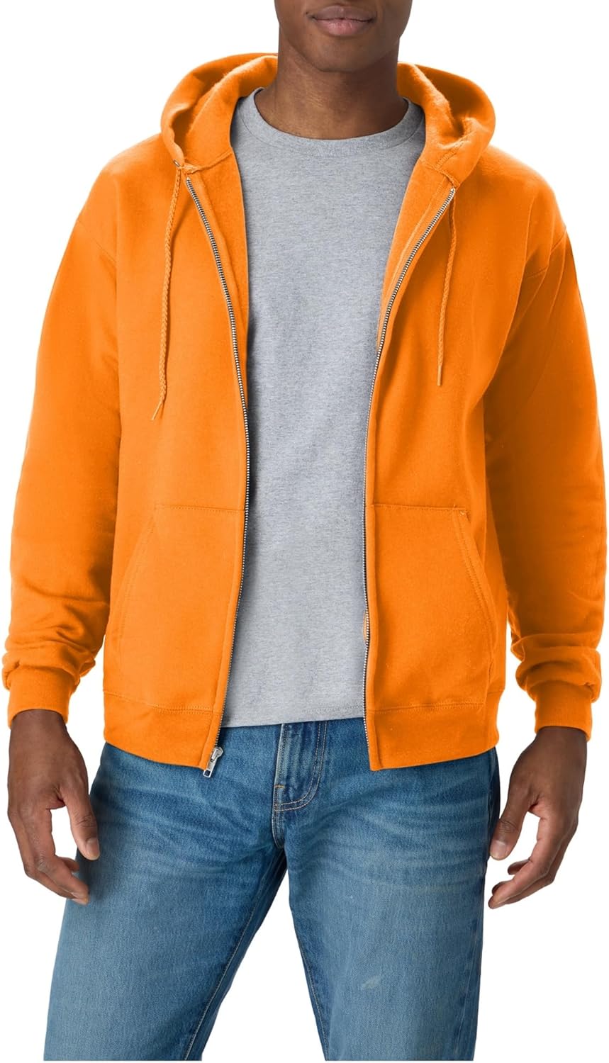 Hanes sudadera con capucha y cremallera completa para hombres, Ecosmart sudadera de polar con capucha y cremallera completa para hombres, sudadera con capucha