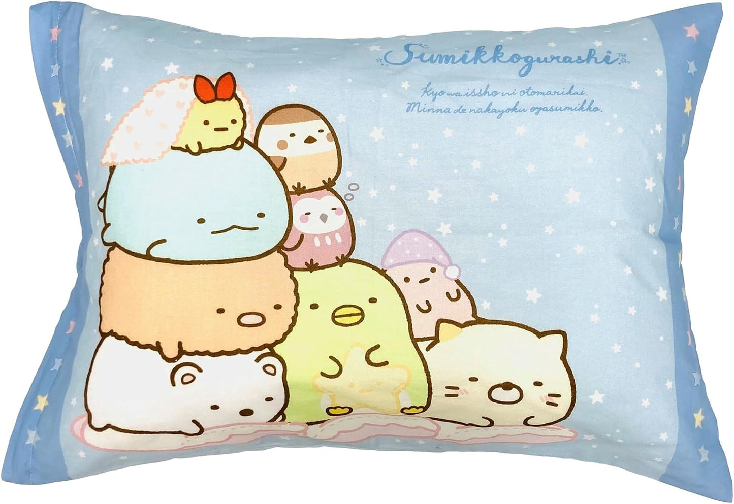 MORiPiLO Children's Pillow, Low Profile, My Melody and Kuromi, Sanrio Characters, Love Love Pink, Approximately 11 x 15.4 inches (28 x 39 cm), Skin-friendly 100% Cotton Fabric, Washable, Cover