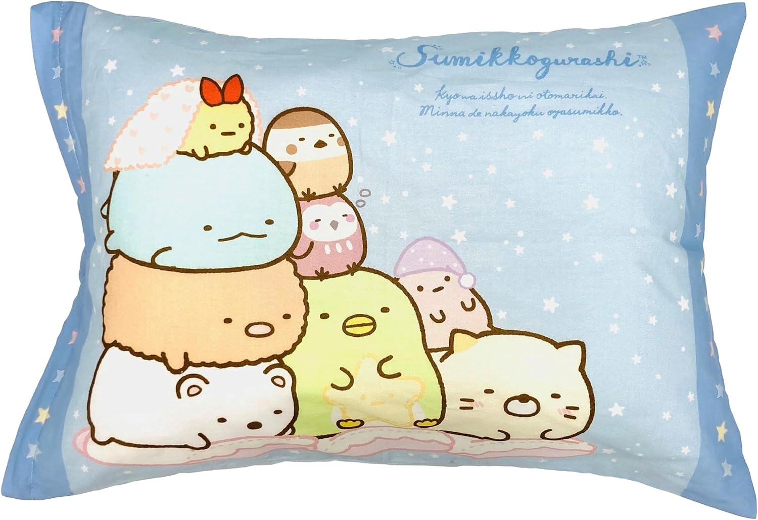 MORiPiLO Children's Pillow, Low Profile, My Melody and Kuromi, Sanrio Characters, Love Love Pink, Approximately 11 x 15.4 inches (28 x 39 cm), Skin-friendly 100% Cotton Fabric, Washable, Cover