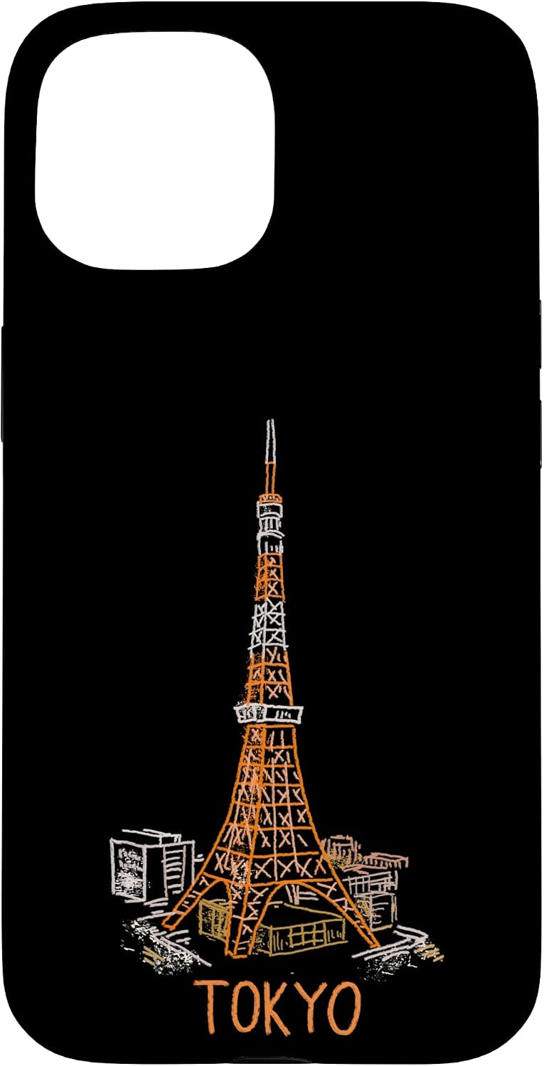 Tokyo Tower Japan Travel Souvenir City Landmark Gift Smartphone Case for iPhone 15 Plus