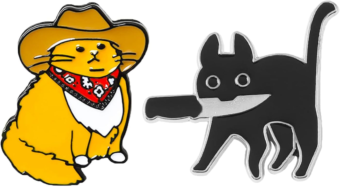 Divertidos pines esmaltados para mochila con lindos broches de animal, pin de gato de dibujos animados, pin de ganso, juego de pines esmaltados, regalo para chaqueta, sombrero, bolso, mochila