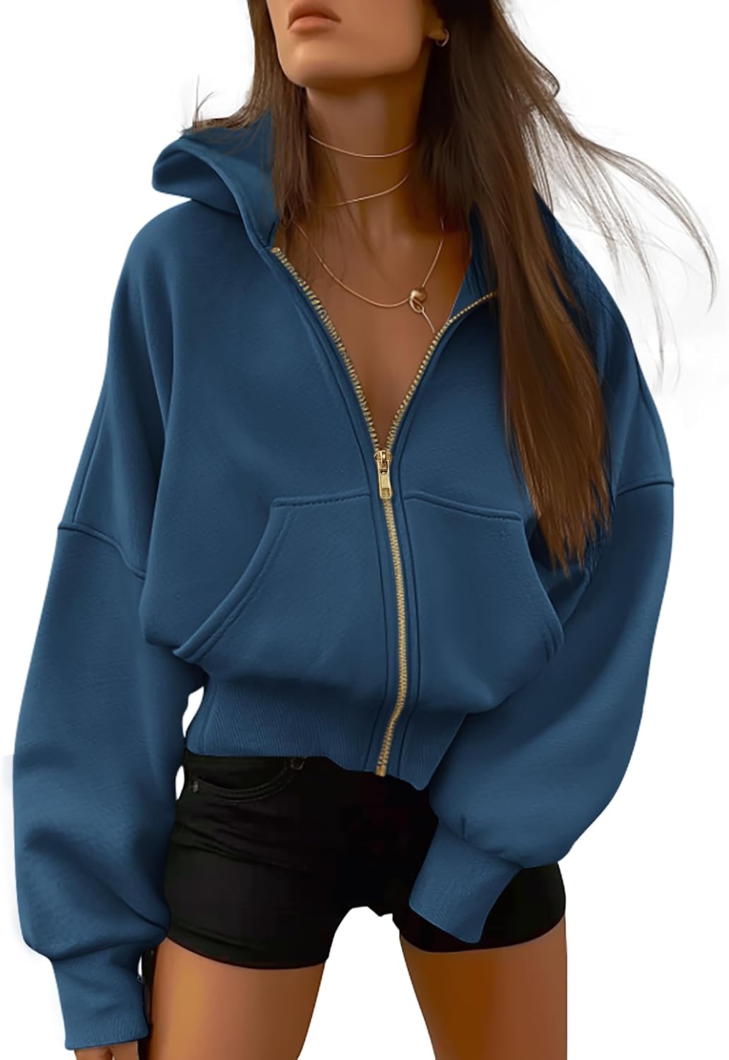 BTFBM Sudaderas con capucha para mujer, ropa de moda de otoño, chaqueta de forro polar de manga larga, trajes de invierno, sudadera con capucha Y2K con cremallera