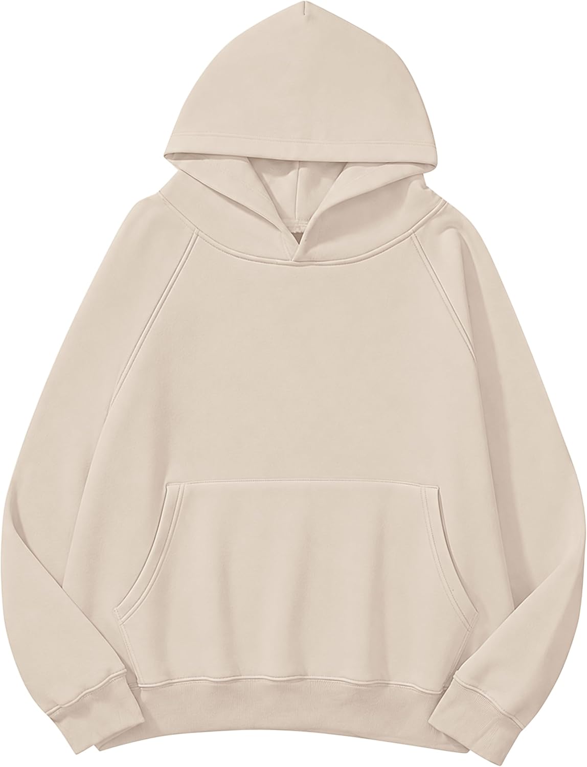 Lauweion - Sudaderas con capucha básicas de forro polar para mujer, con estampado de letras, manga larga, bolsillo canguro, hombros caídos, estilo holgado