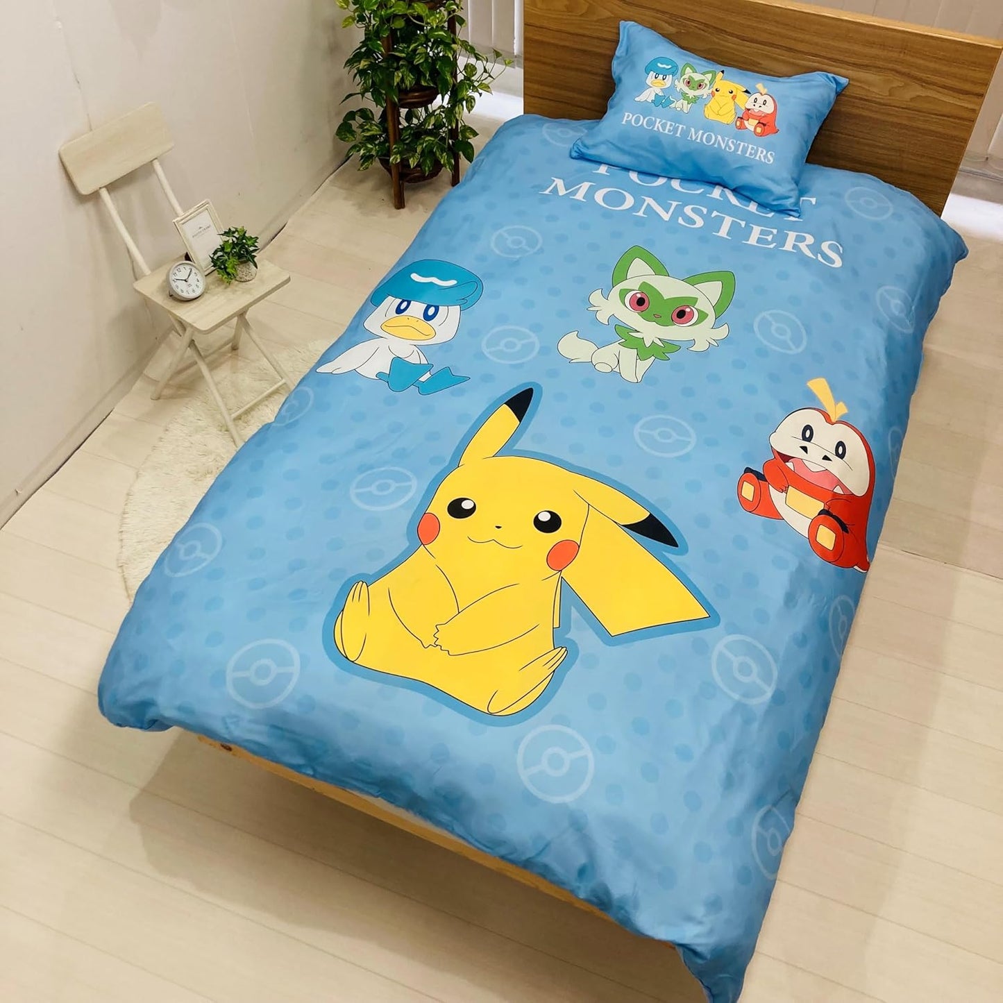 MORIPiLO Sanrio Duvet Cover and Pillowcase Set with Frills, Single (Hello Kitty Soft Peach Skin) Pink, 59.1 x 82.7 inches (150 x 210 cm), Cute Goods, Morishita Pillows 426100