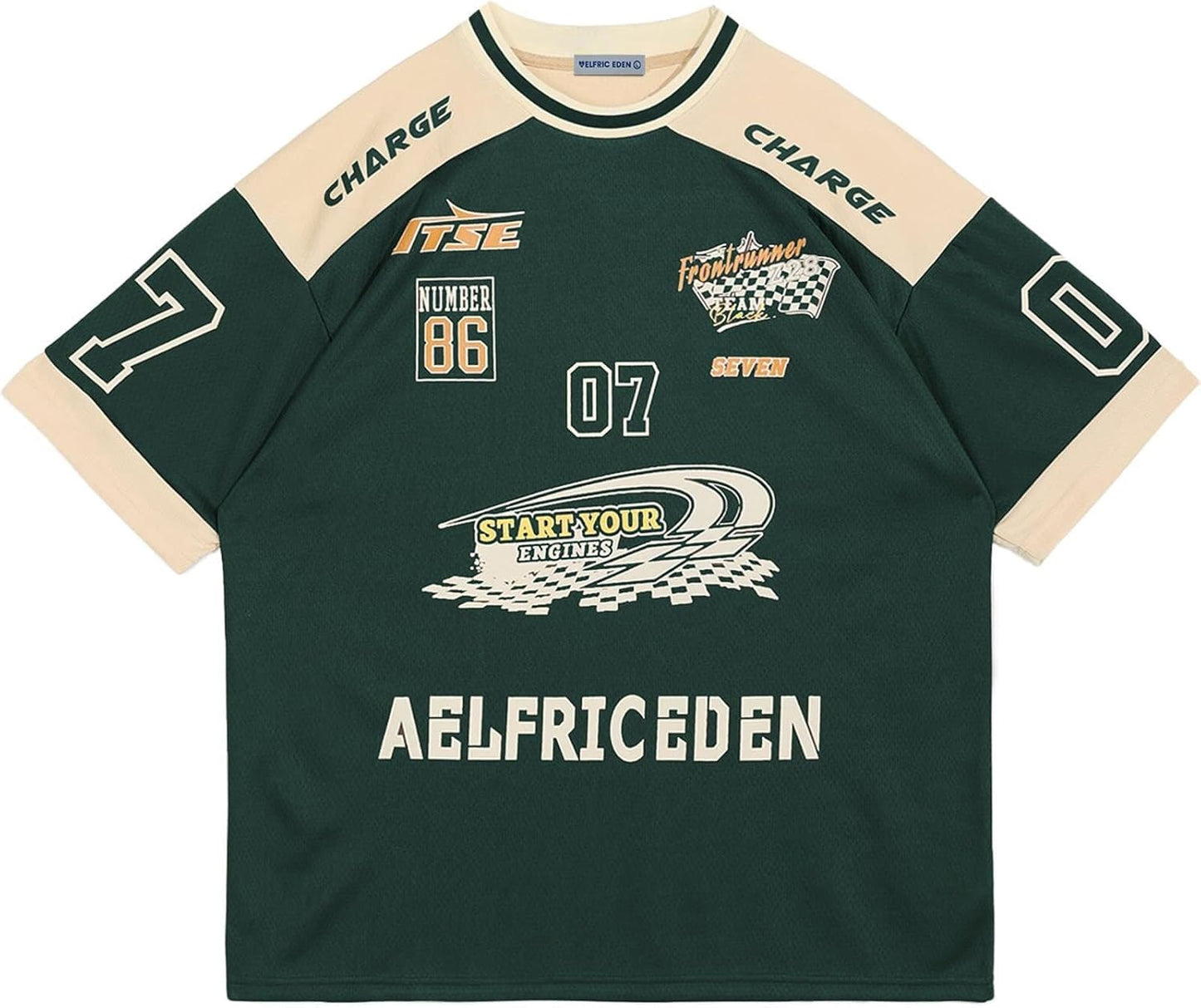 Aelfric Eden - Camisetas vintage de los años 90 de gran tamaño unisex con estampado gráfico, jersey informal, ropa de calle, top de verano
