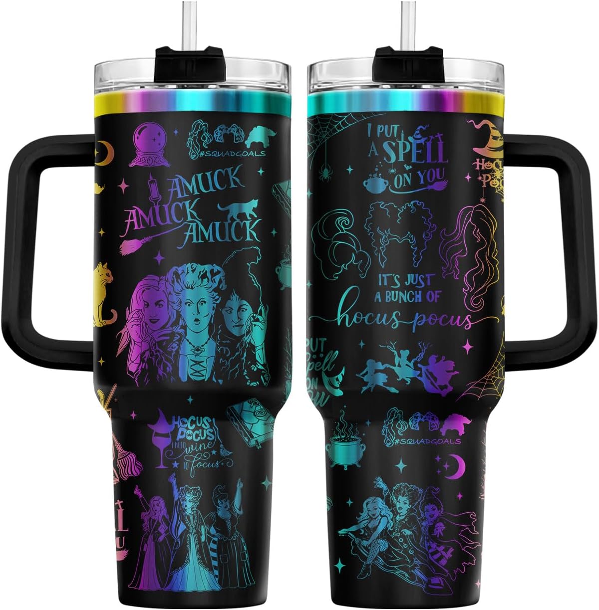 34HD Lord Fantasy Adventure - Vaso de café con aislamiento de acero inoxidable de 40 onzas, taza de viaje con asa y tapa para pajilla, segunda taza de café, regalos para amantes de los libros