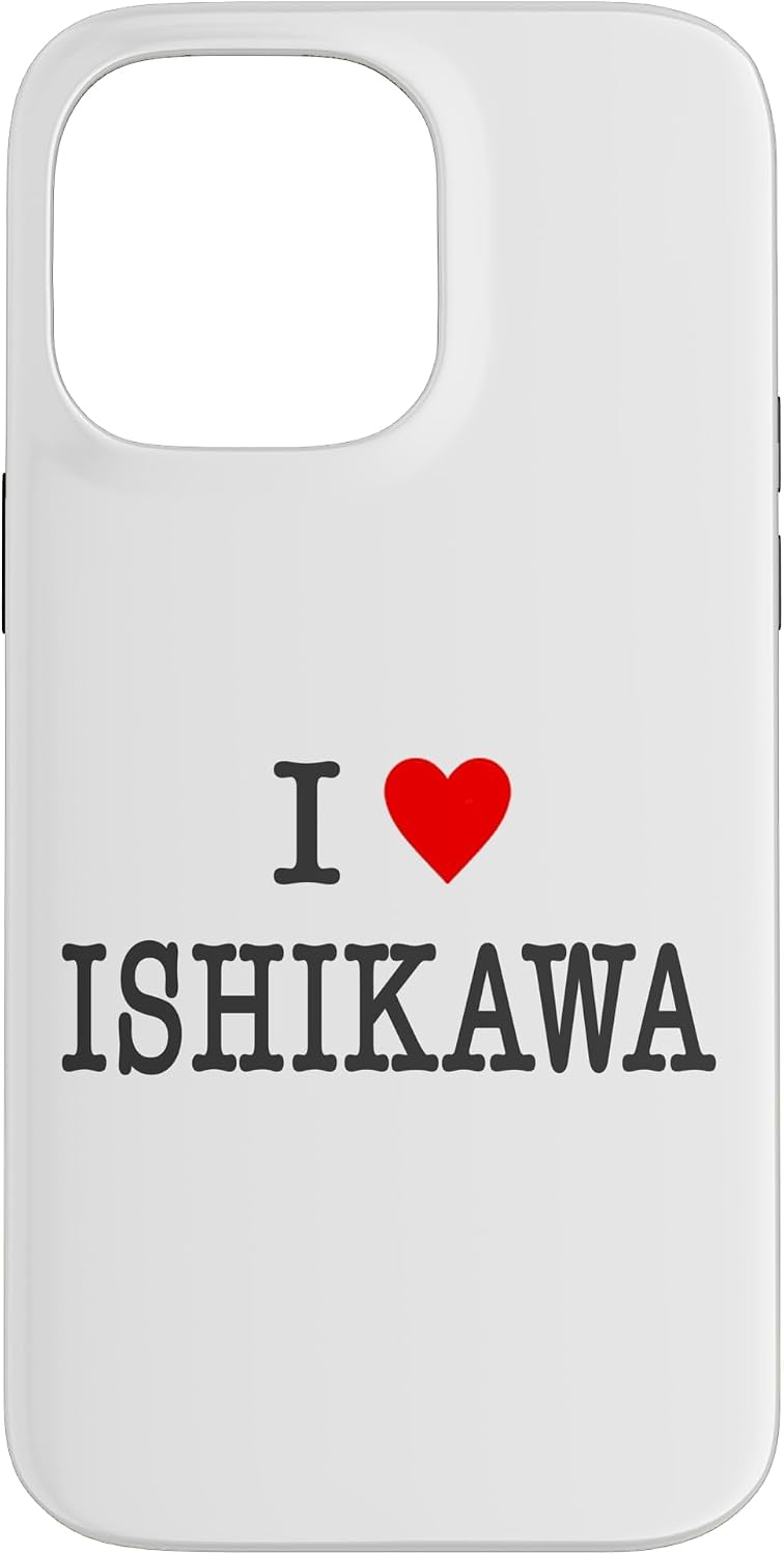 アイラブ・ISHIKAWA 石川（I Love ハート）【47都道府県】ジモT ティ 地元愛 旅行 グッズ お土産 面白 スマホケース iPhone 7 Plus/8 Plus 用