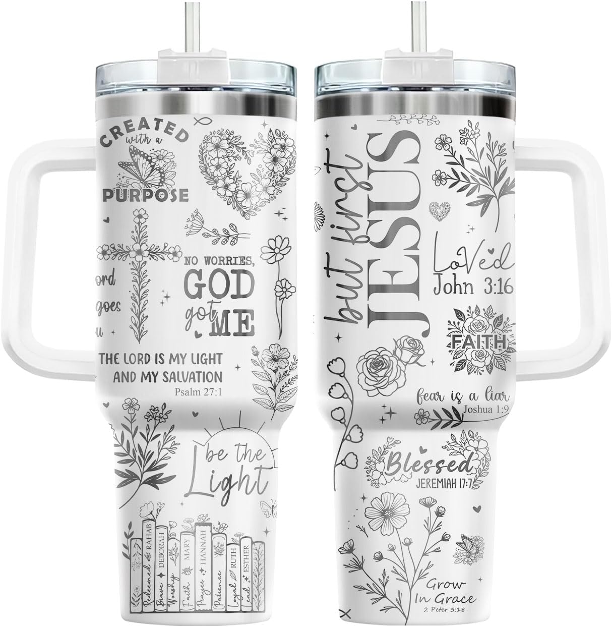 34HD Vaso de princesa rana de 40 onzas, taza de viaje aislada de acero inoxidable con asa y tapa con pajilla, regalo de cumpleaños, taza de películas de princesa de cuento de hadas para mujer