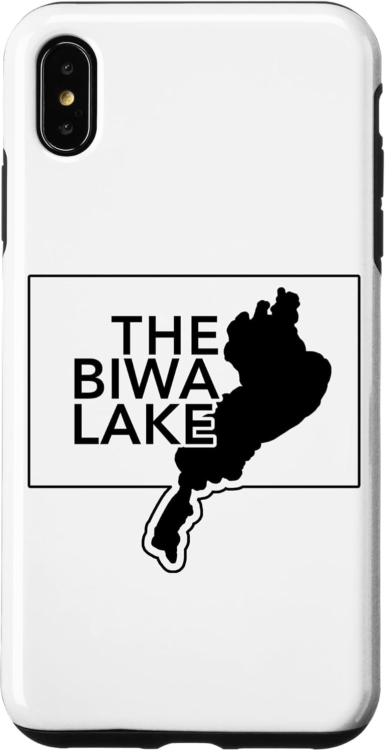 THE BIWA LAKE 琵琶湖 滋賀 地図【47都道府県】ジモTティ JIMO-T 地元愛 お土産 プレゼント 面白 スマホケース iPhone 16 Plus 用