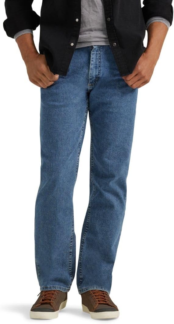 Wrangler Authentics - Jeans de ajuste estándar y pretina Comfort Flex, para hombre