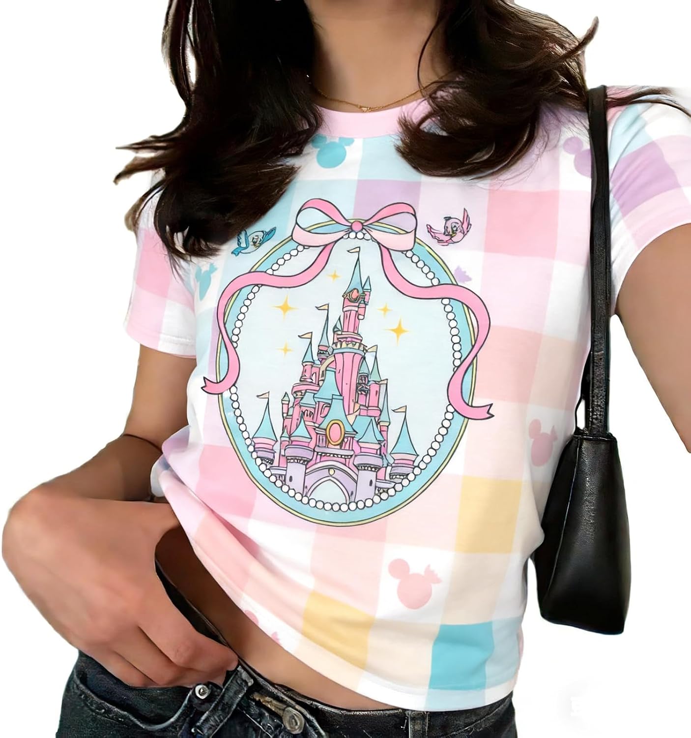 Camisas mágicas para mujer You've Got A Friend in Me Camisa Castillo Hawaiano Camiseta Linda Vacaciones Familiares Tops con Botones