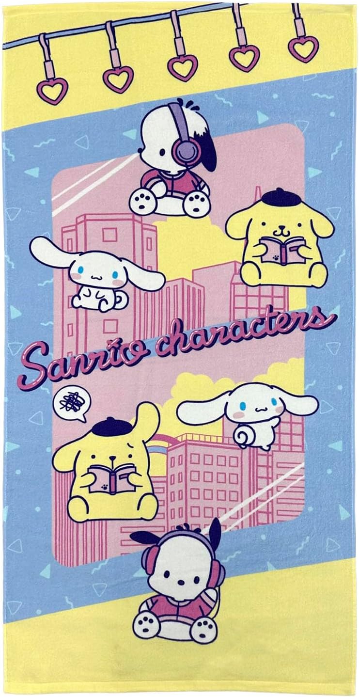 Nomura Towel Sanrio Characters Hello Kitty Face Towel, Set of 2, 13.4 x 29.5 inches (34 x 75 cm), 100% Cotton, Summer Days