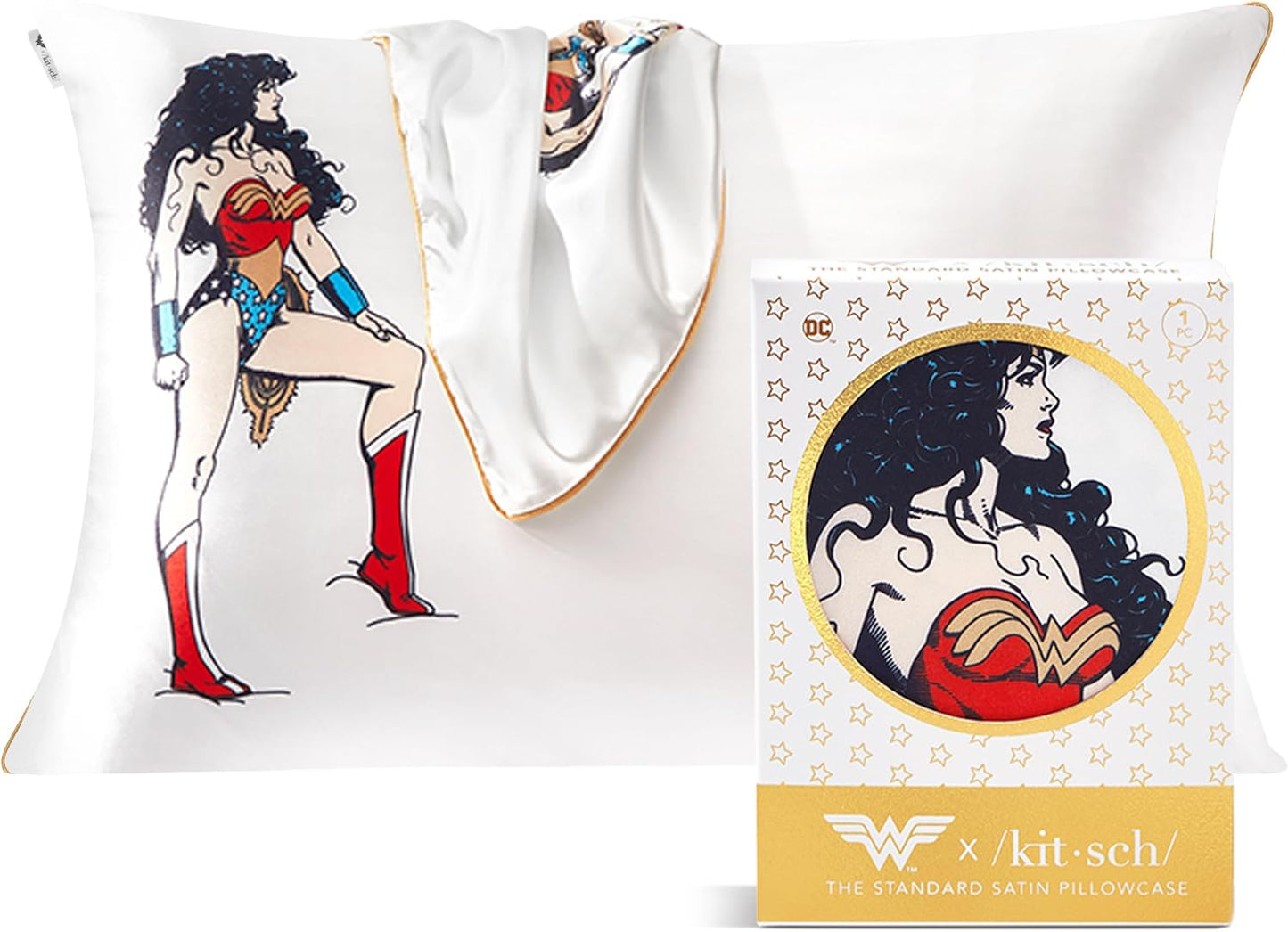 Kitsch x Star Wars Rebel Alliance - Funda de almohada de satén con cremallera para cabello y piel, más suave que las fundas de almohada de seda, funda de almohada de satén refrescante, fundas de almohada sin arrugas, tamaño estándar, 19 x 26 pulgadas