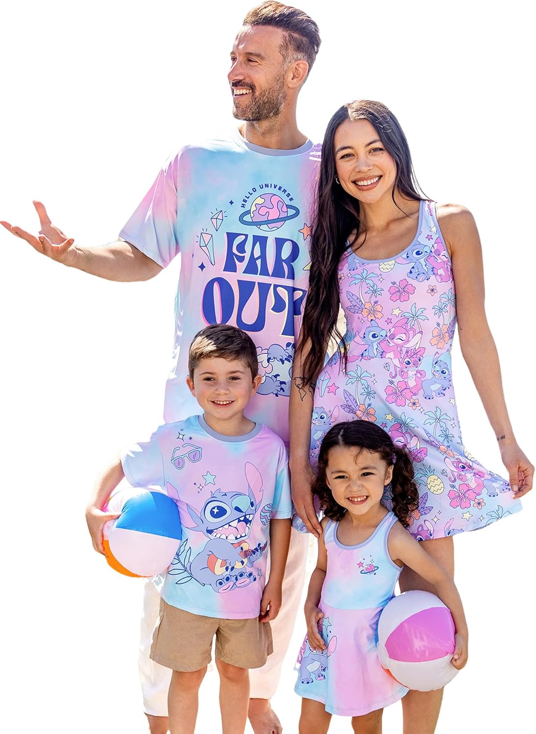 Disney Mickey and Friends Conjuntos Familiares a Juego Vestidos sin Mangas y Camisas de Manga Corta para Mamá y Yo