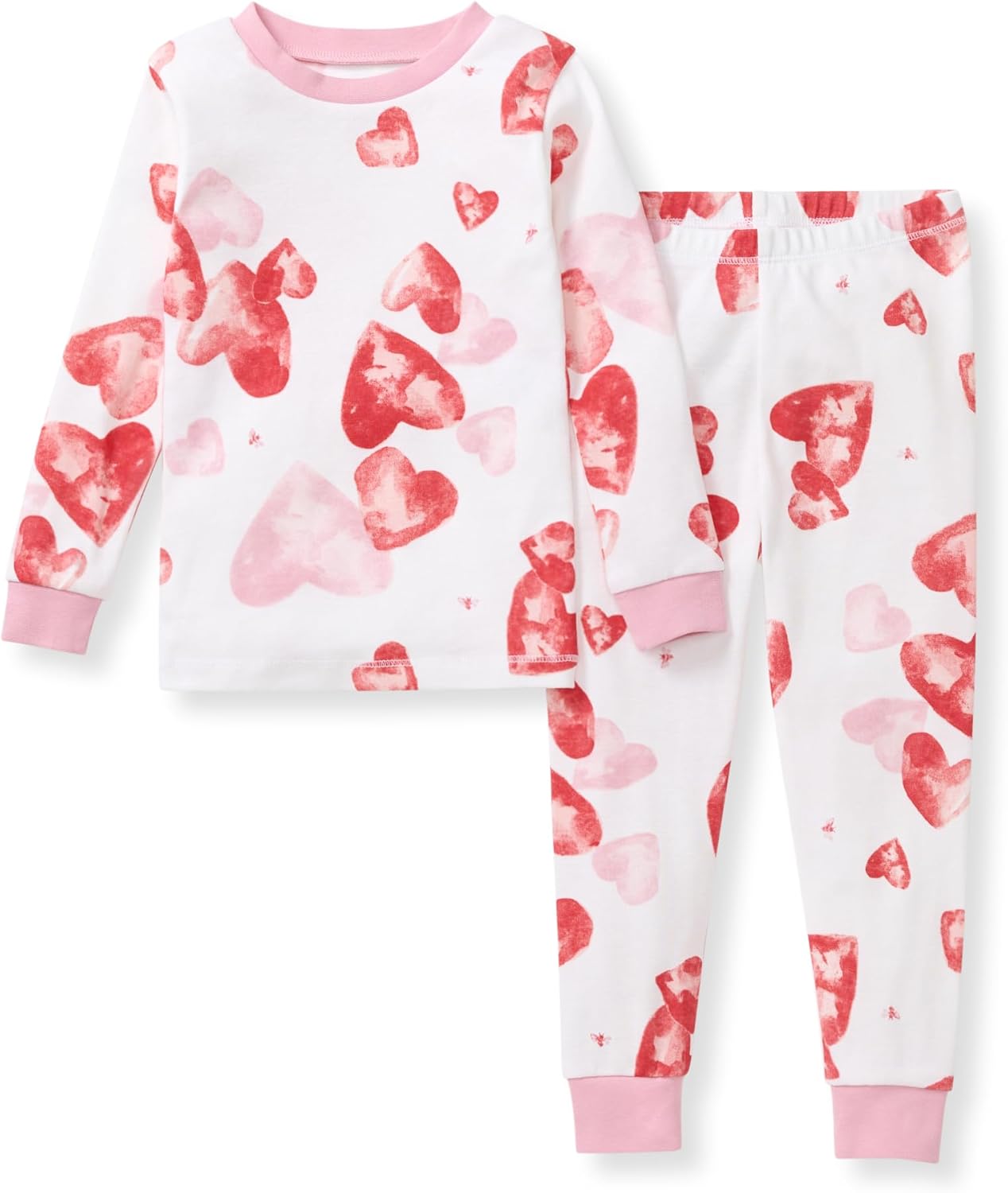 Burt's Bees Baby Pijama de algodón orgánico para niñas, conjunto de pijama para niños pequeños, 2 piezas
