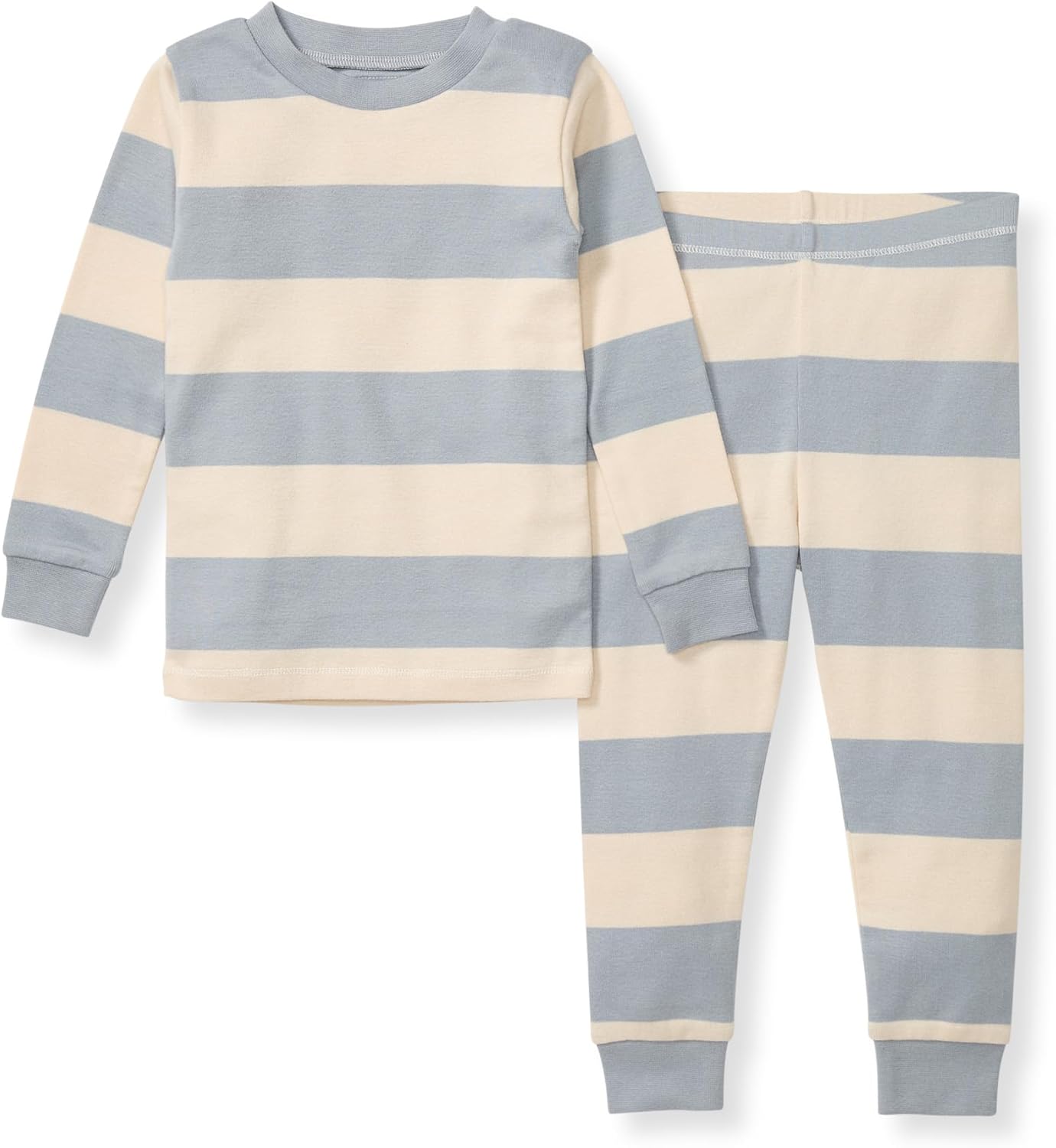 Burt's Bees Baby Pijama de algodón orgánico para niños, conjunto de pijama para niños pequeños, 2 piezas | Soft, cozy, snug fitting pajamas feature stretchy ribbed cuffs and hand painted prints to make bedtime a breeze